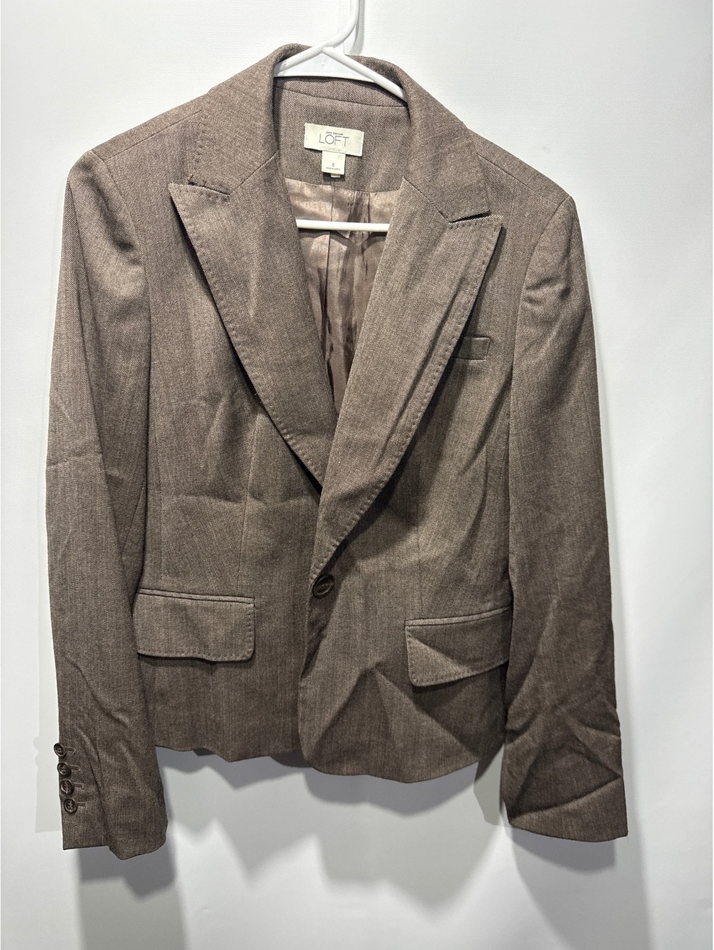 Ann Taylor LOFT Women's Brown Blazer Size 8